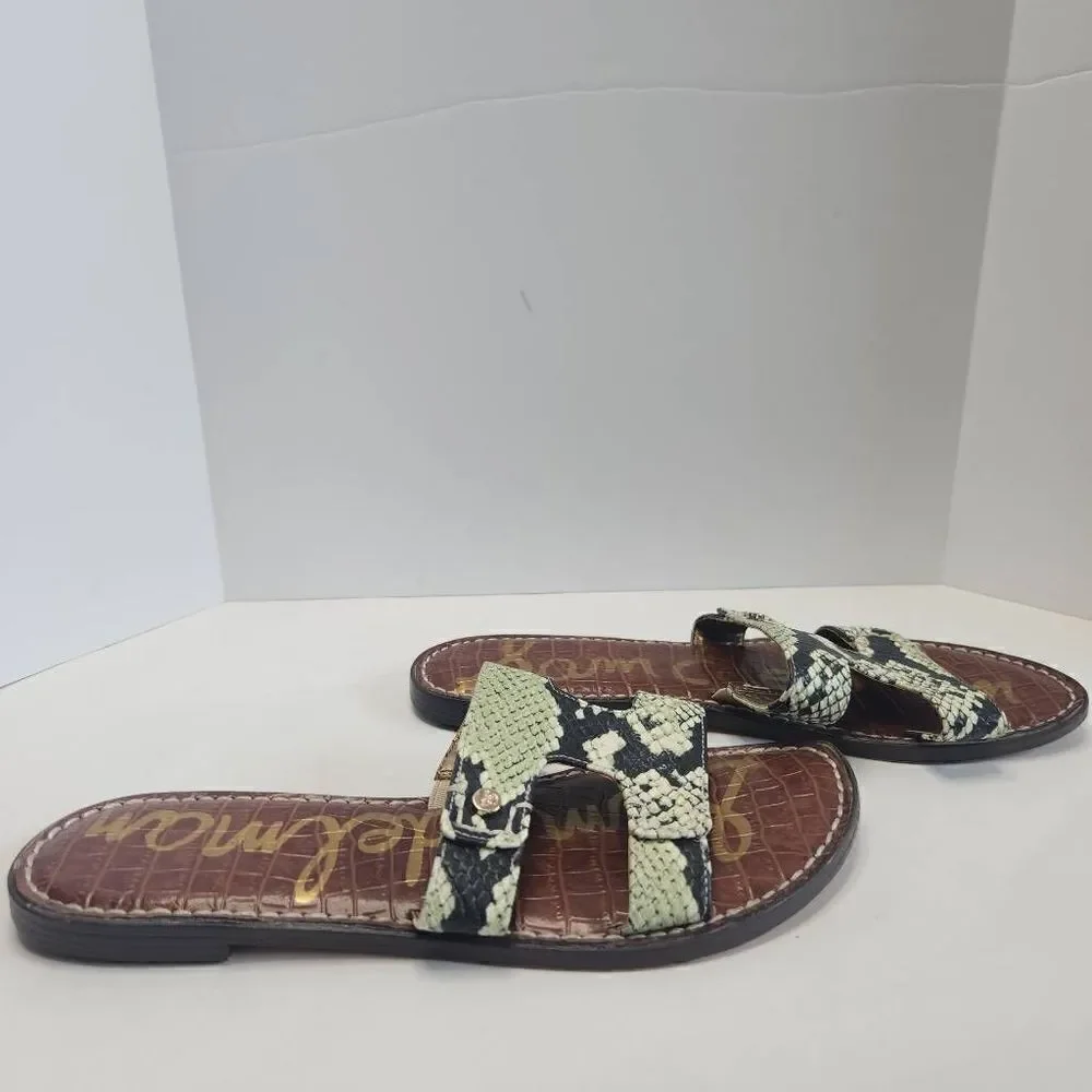 Sam Edelman Snake Print Slides Flats Womens Size 6.5